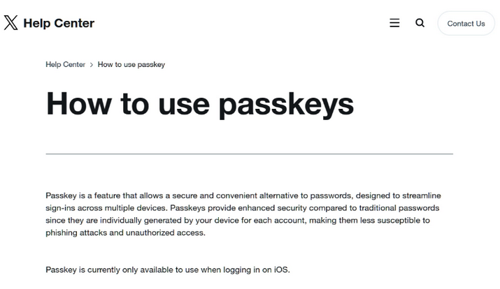 汶上苹果维修店铺分享iOS用户如何通过通行密钥(Passkey)登录 